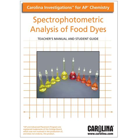 Spectrophotometric Analysis of Food Colorants 